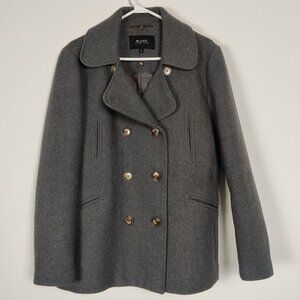 SUNG ALFRED SUNG Women's Jacket Size L Gray Wool Cotton Business Casual Academia